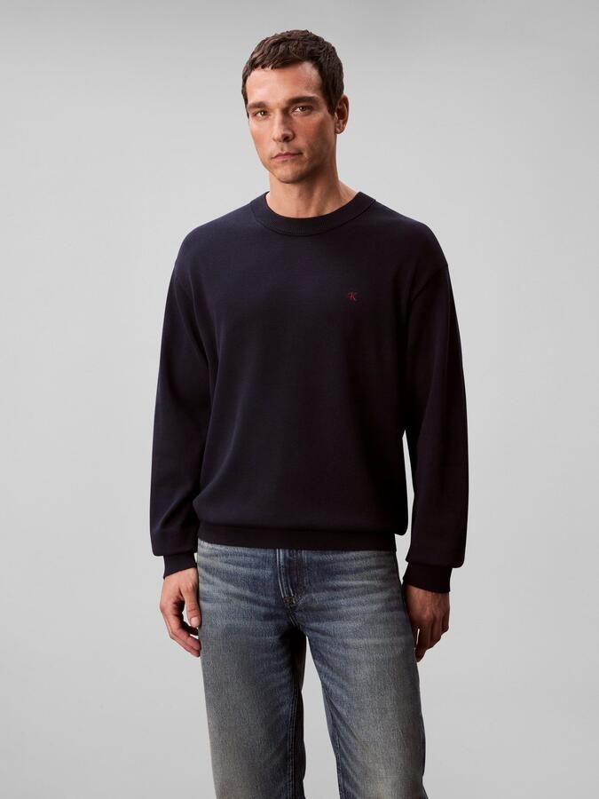 Calvin Klein Gebreide trui LS EZ COTTON CREWNK SWEATER 12GG - Foto 6