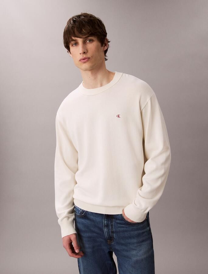Calvin Klein Gebreide trui LS EZ COTTON CREWNK SWEATER 12GG - Foto 8