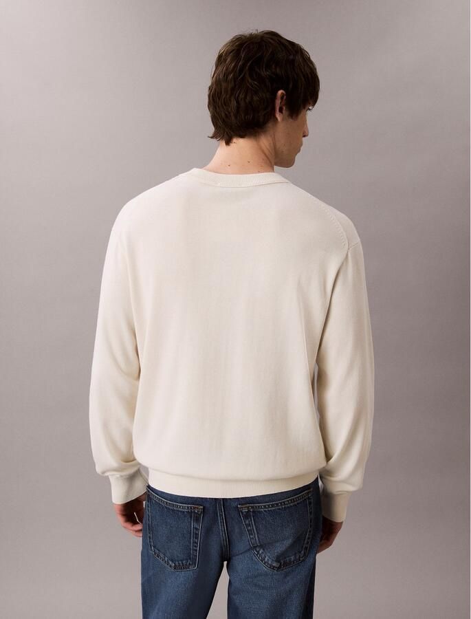 Calvin Klein Gebreide trui LS EZ COTTON CREWNK SWEATER 12GG - Foto 5