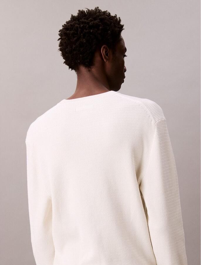 CK Calvin Klein Relaxed fit pullover in gebreide look model 'Texture' - Foto 4