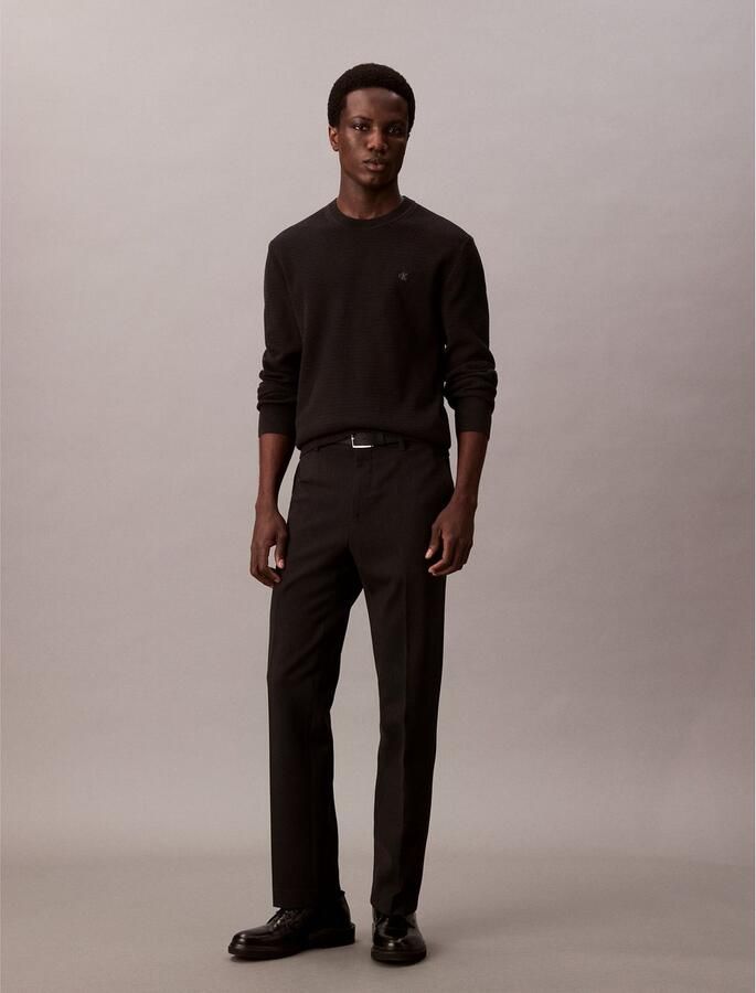 CK Calvin Klein Relaxed fit pullover in gebreide look model 'Texture' - Foto 4