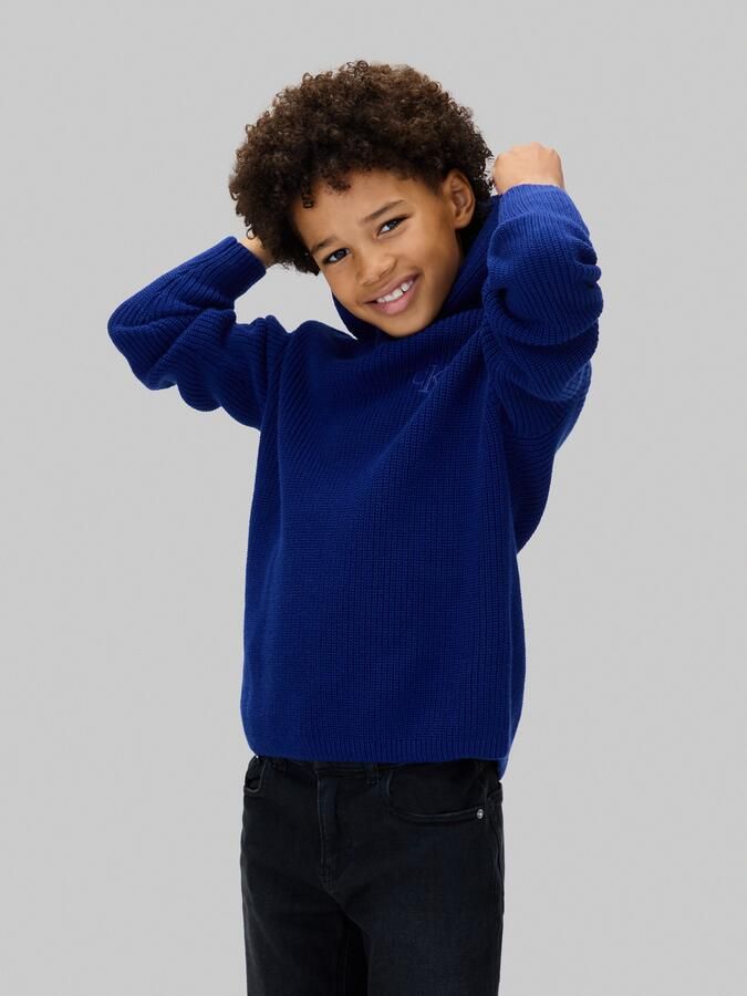 Calvin Klein Gebreide trui RIB KNIT HOODIE voor kinderen tot 16 jaar met capuchon - Foto 6