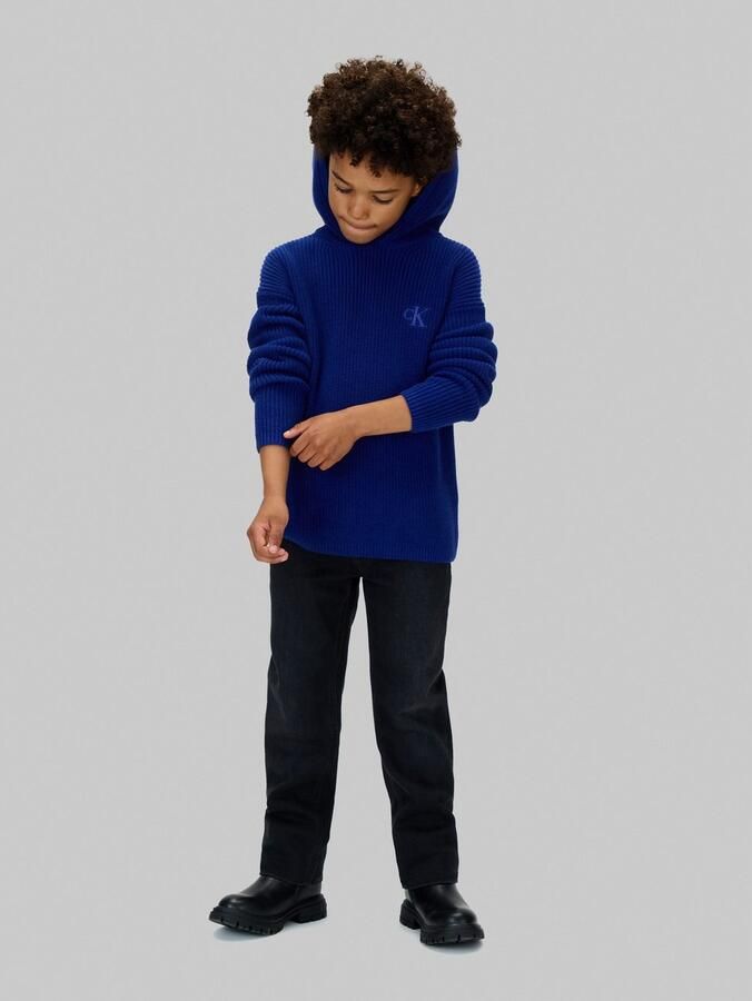 Calvin Klein Gebreide trui RIB KNIT HOODIE voor kinderen tot 16 jaar met capuchon - Foto 3