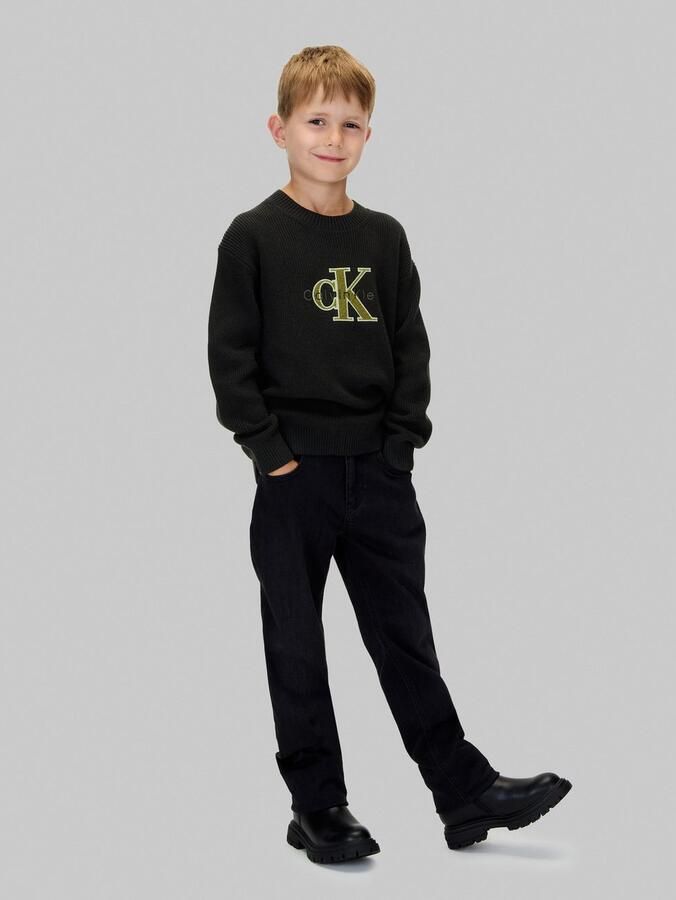 Calvin Klein Gebreide trui Towelling Ck Stitch Sweater voor kinderen tot 16 jaar badstof applicatie - Foto 4