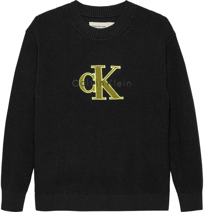 Calvin Klein Gebreide trui Towelling Ck Stitch Sweater voor kinderen tot 16 jaar badstof applicatie - Foto 2