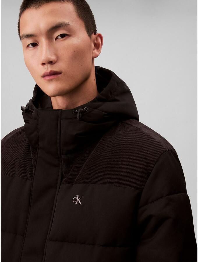 Calvin Klein Jeans Gewatteerd jack met blinde ritssluiting en labelstitching