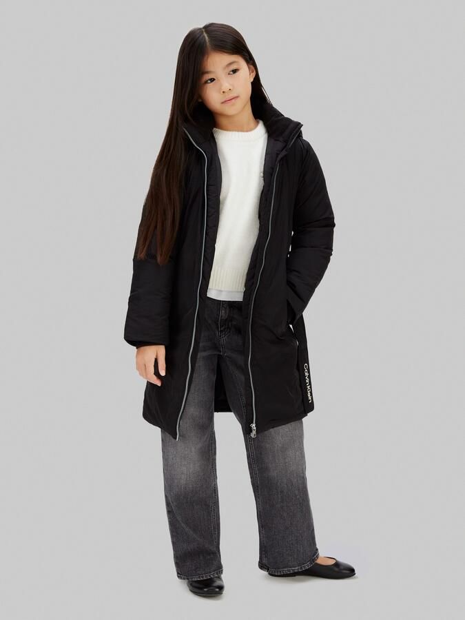 Calvin Klein Gewatteerde jas CLASSIC BELTED COAT voor kinderen tot 16 jaar met riem - Foto 6