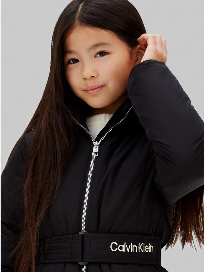 Calvin Klein Gewatteerde jas CLASSIC BELTED COAT voor kinderen tot 16 jaar met riem