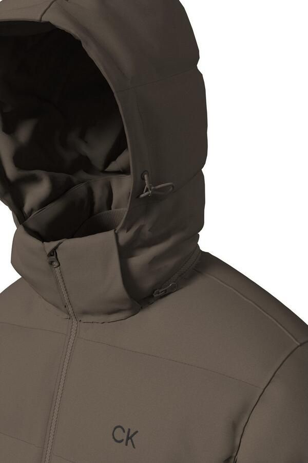 Calvin Klein Gewatteerde jas LS NYLN ZP OFF HD DW