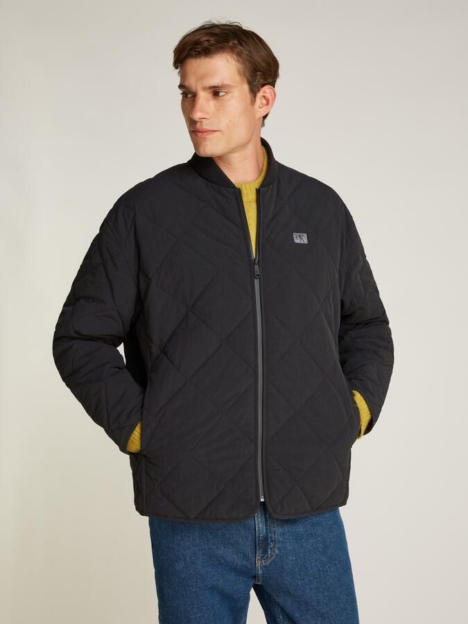 Calvin Klein Gewatteerde jas QUILTED JACKET Logopatch staande kraag - Foto 5