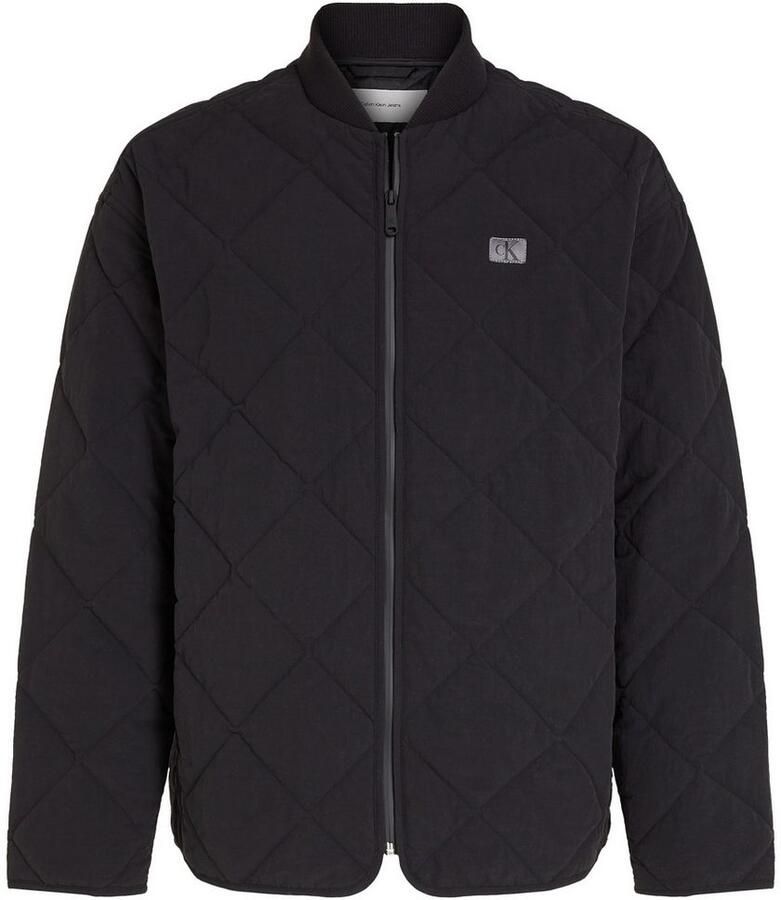 Calvin Klein Gewatteerde jas QUILTED JACKET Logopatch staande kraag