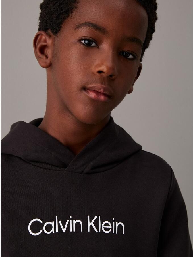 Calvin Klein Hoodie INST. LOGO REG. TERRY HOODIE voor kinderen tot 16 jaar en met logo-opdruk - Foto 4