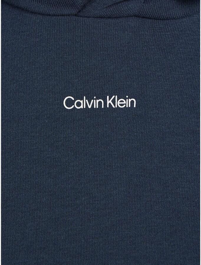 Calvin Klein Blauwe Hoodie Sweatshirt Modern Innovatief Blue Heren