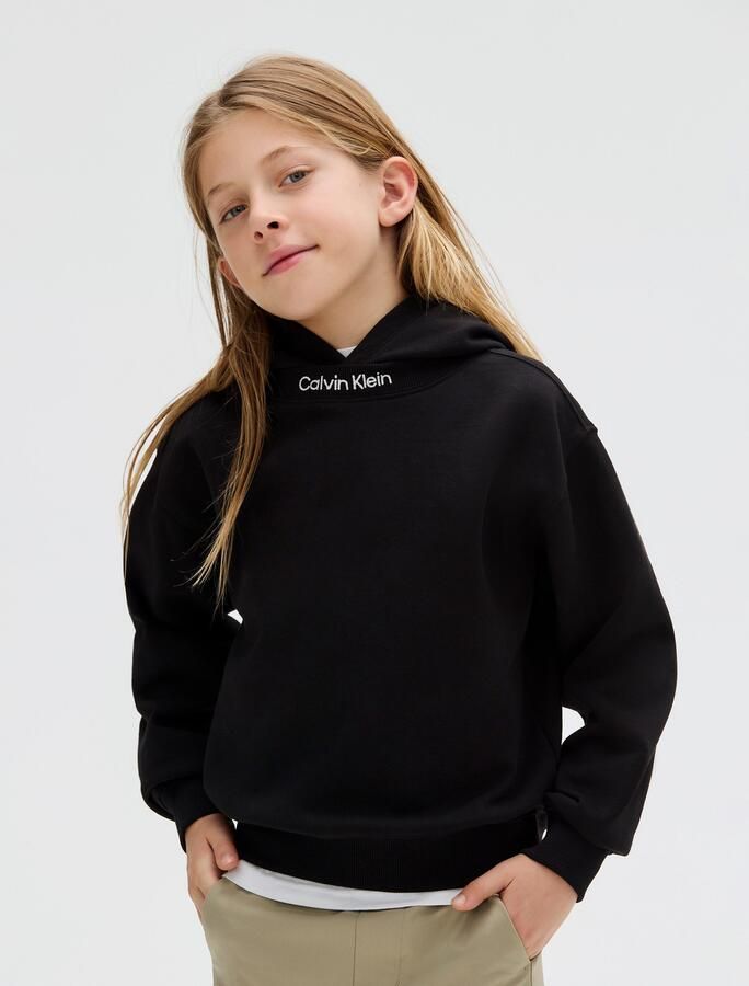 Calvin Klein Hoodie NECK EMBRO LOGO TERRY HOODIE voor kinderen tot 16 jaar logo-opschrift - Foto 6