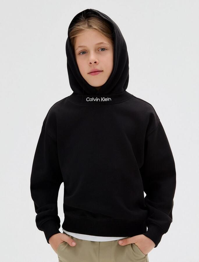 Calvin Klein Hoodie NECK EMBRO LOGO TERRY HOODIE voor kinderen tot 16 jaar logo-opschrift - Foto 2