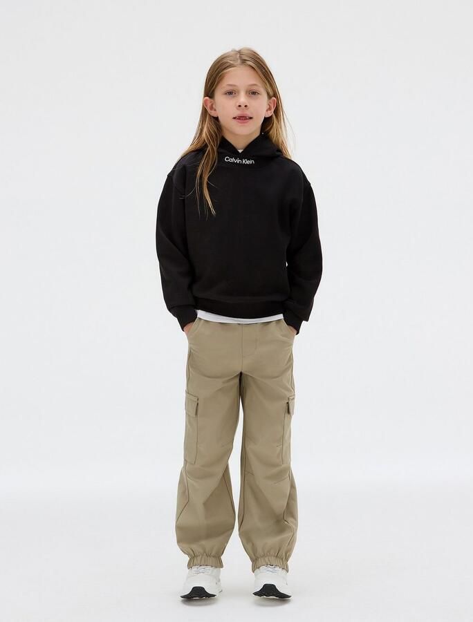 Calvin Klein Hoodie NECK EMBRO LOGO TERRY HOODIE voor kinderen tot 16 jaar logo-opschrift - Foto 4