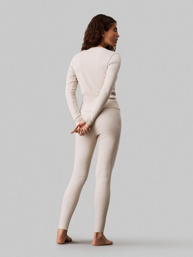 Calvin Klein Huispak L S HENLEY & LEGGING met diepe halsuitsnijding en knoopsluiting (set 2-delig) - Foto 4