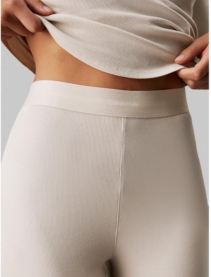 Calvin Klein Huispak L S HENLEY & LEGGING met diepe halsuitsnijding en knoopsluiting (set 2-delig)