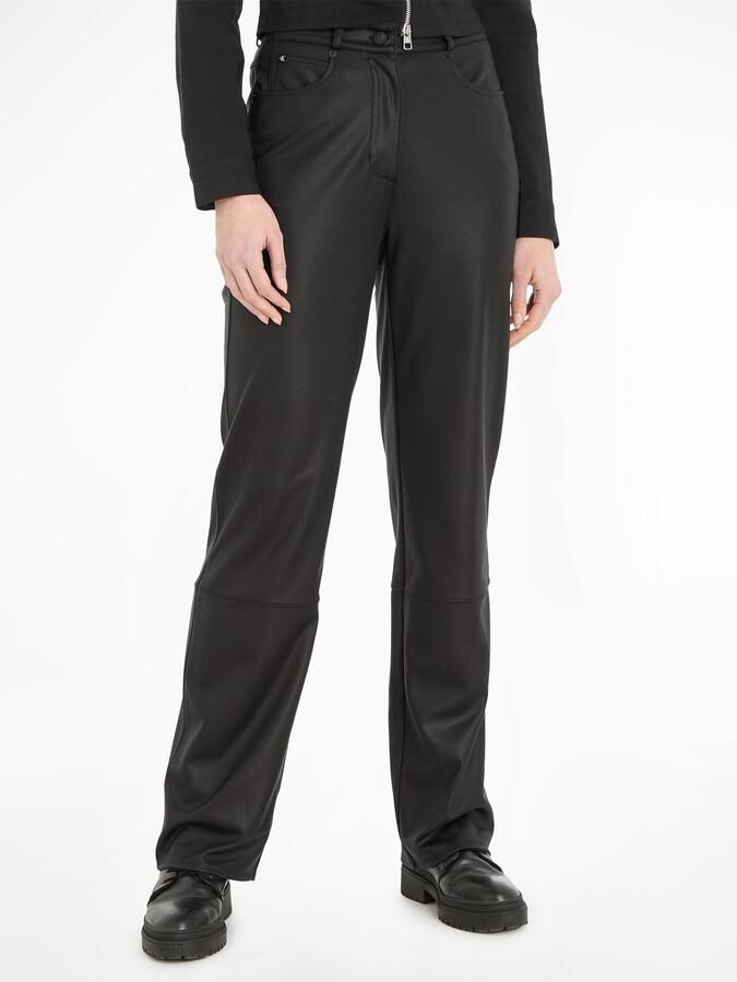 Calvin Klein Imitatieleren broek COATED MILANO HR STRAIGHT - Foto 5