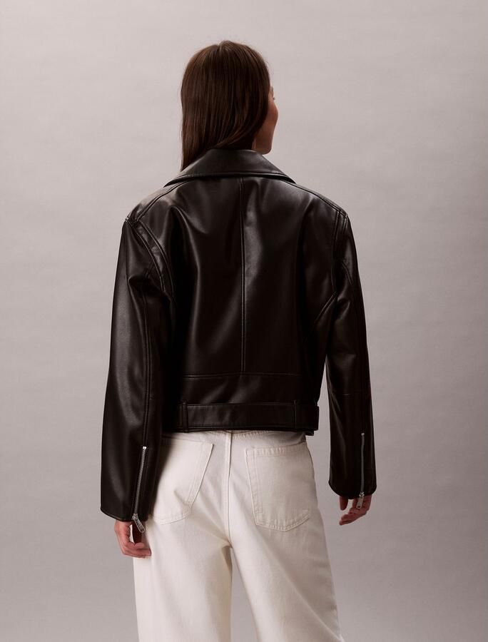 Calvin Klein Imitatieleren jack FAUX LEATHER MOTO JACKET W BELT - Foto 6