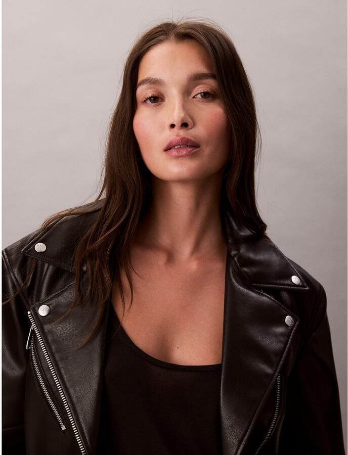 Calvin Klein Imitatieleren jack FAUX LEATHER MOTO JACKET W BELT - Foto 3