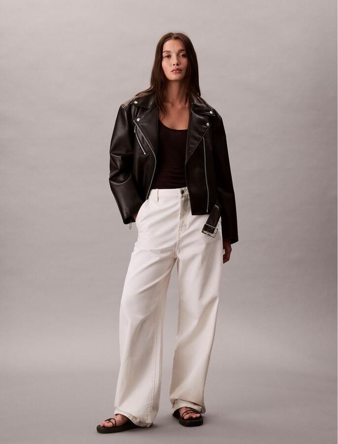 Calvin Klein Imitatieleren jack FAUX LEATHER MOTO JACKET W BELT - Foto 5