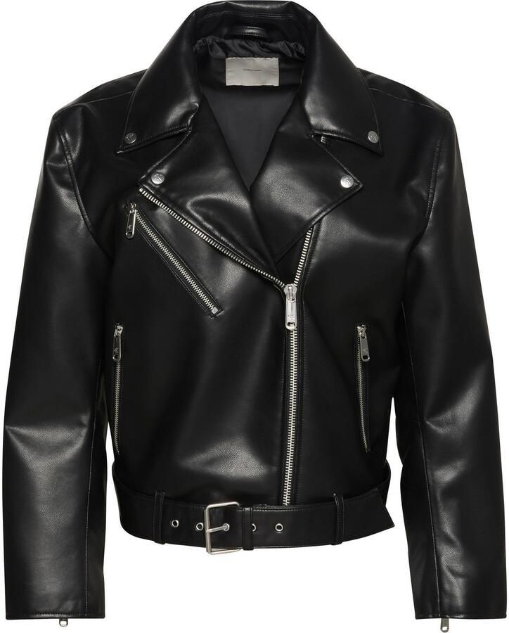 Calvin Klein Imitatieleren jack FAUX LEATHER MOTO JACKET W BELT - Foto 2