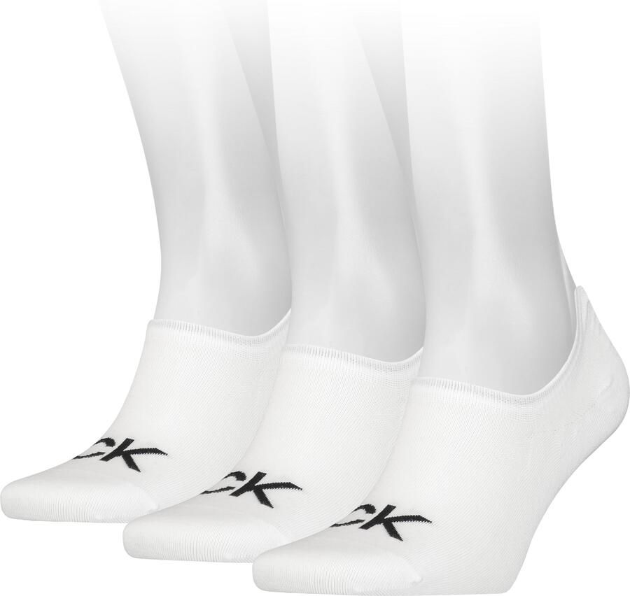 Calvin Klein Jeans Enkelsokken CK MEN FOOTIE HIGH CUT 3P LOGO No Show Socks anti-slip hiel CK-logo high-cut (3 paar) - Foto 3