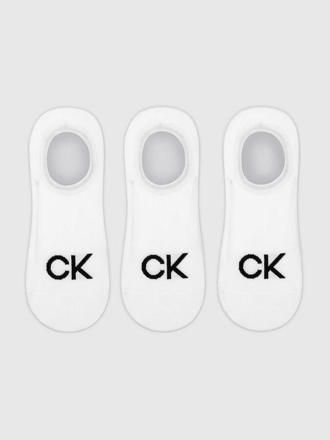 Calvin Klein Jeans Enkelsokken CK MEN FOOTIE HIGH CUT 3P LOGO No Show Socks anti-slip hiel CK-logo high-cut (3 paar) - Foto 2