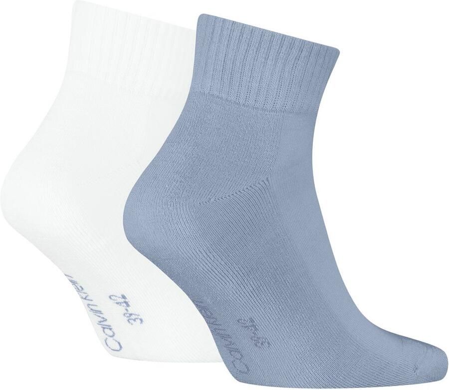 Calvin Klein Jeans Korte sokken CKJ MEN QUARTER 2P MONOGRAM met een stijlvol logoborduursel (2 paar 2 paar) - Foto 2