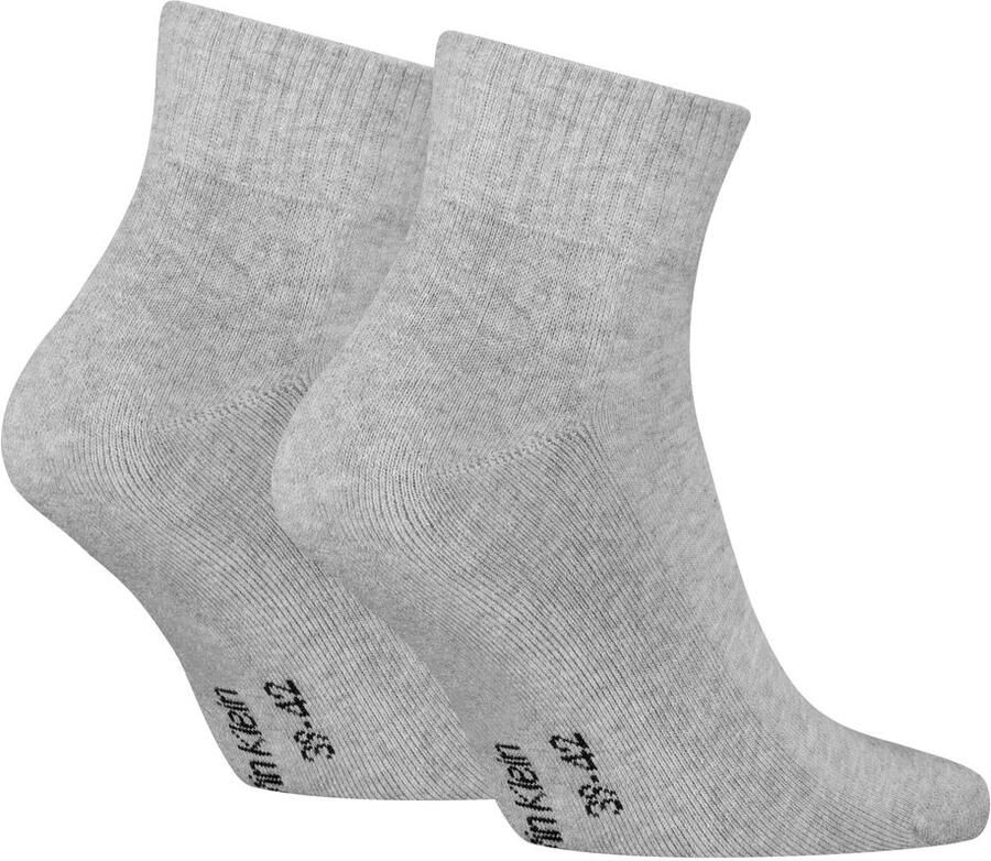 Calvin Klein Jeans Korte sokken CKJ MEN QUARTER 2P MONOGRAM met een stijlvol logoborduursel (2 paar 2 paar) - Foto 2