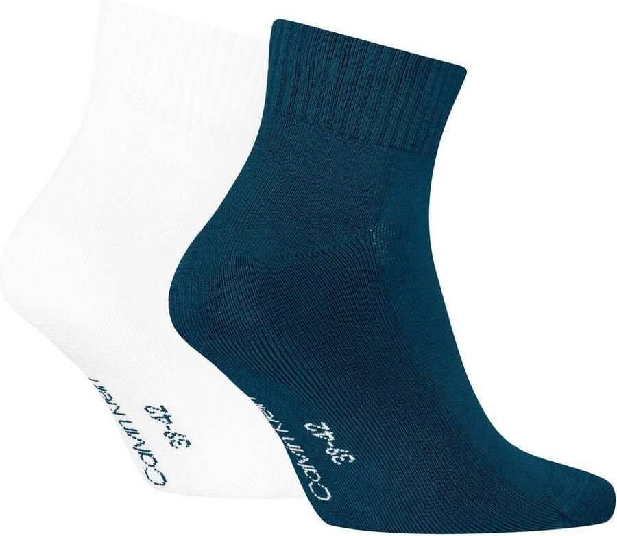 Calvin Klein Jeans Korte sokken CKJ MEN QUARTER 2P MONOGRAM met een stijlvol logoborduursel (2 paar 2 paar) - Foto 2