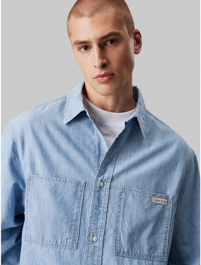 Calvin Klein Jeans Regular fit jeansoverhemd met opgestikte borstzakken