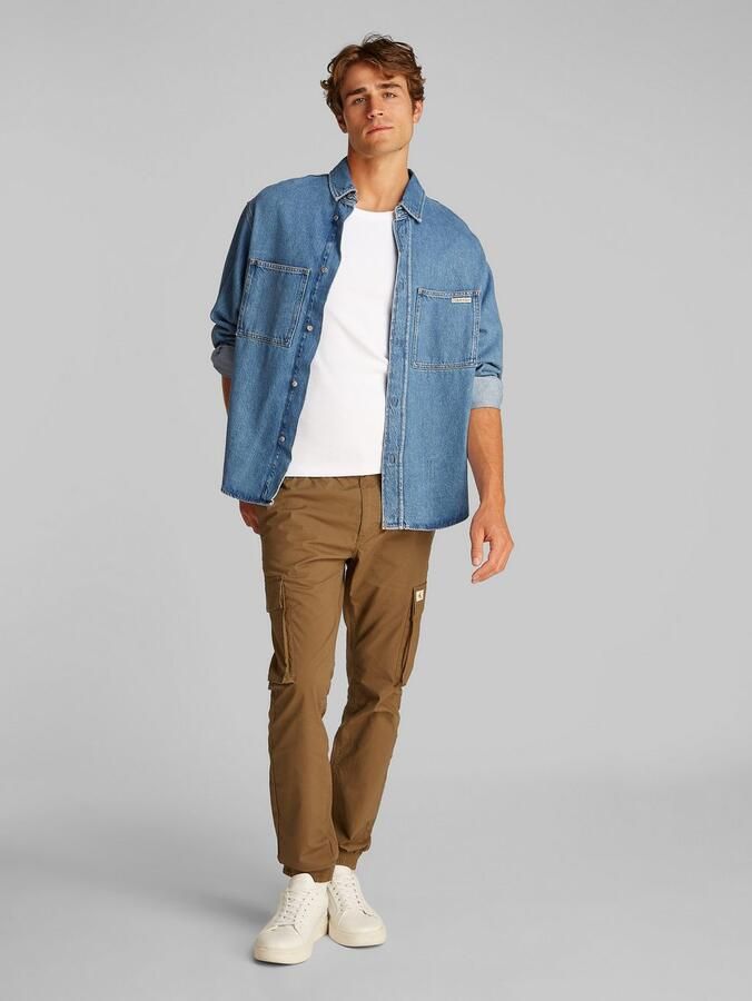 Calvin Klein Jeans overhemd RELAXED DENIM SHIRT in middenblauwe wassing - Foto 3