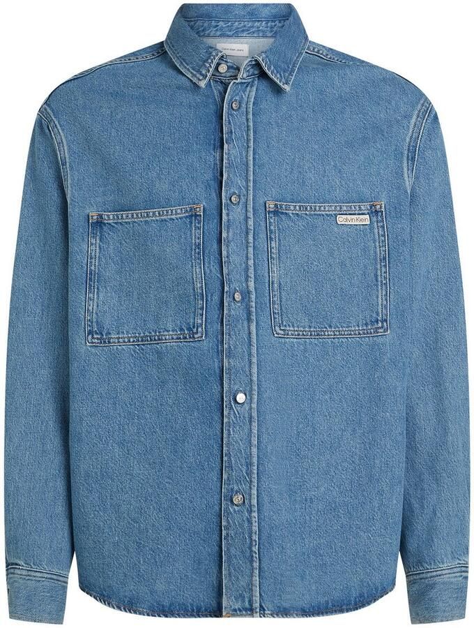 Calvin Klein Jeans overhemd RELAXED DENIM SHIRT in middenblauwe wassing