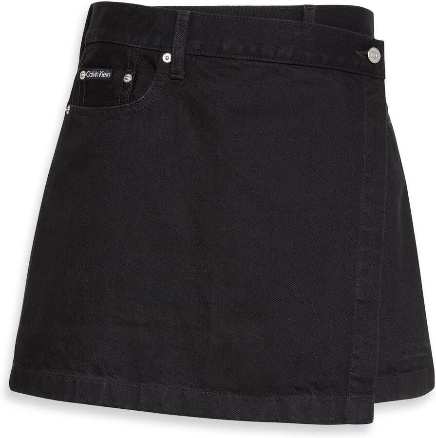 Calvin Klein Jeans rok DENIM MINI WRAP SKIRT