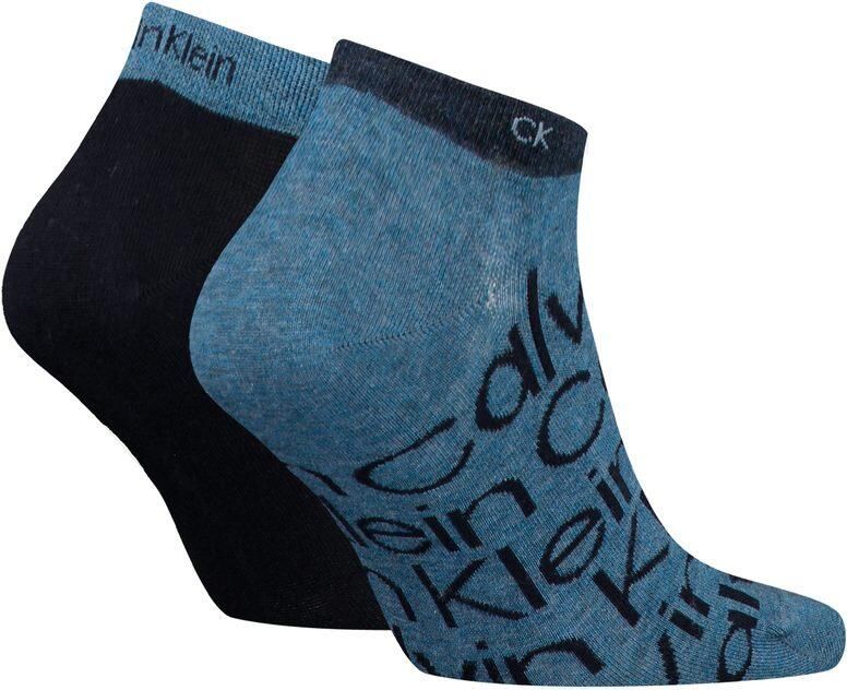 Calvin Klein Jeans Sneakersokken CK MEN SNEAKER 2P ALL OVER PRINT All-over patroon effen logo-opdruk ademend (2 paar) - Foto 2