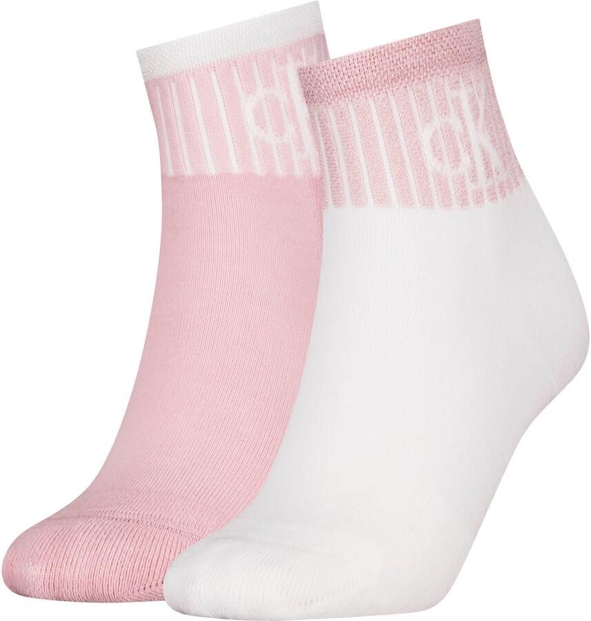 Calvin Klein Jeans Sneakersokken met elastische ribboordjes in een set van 2 paar - Foto 3