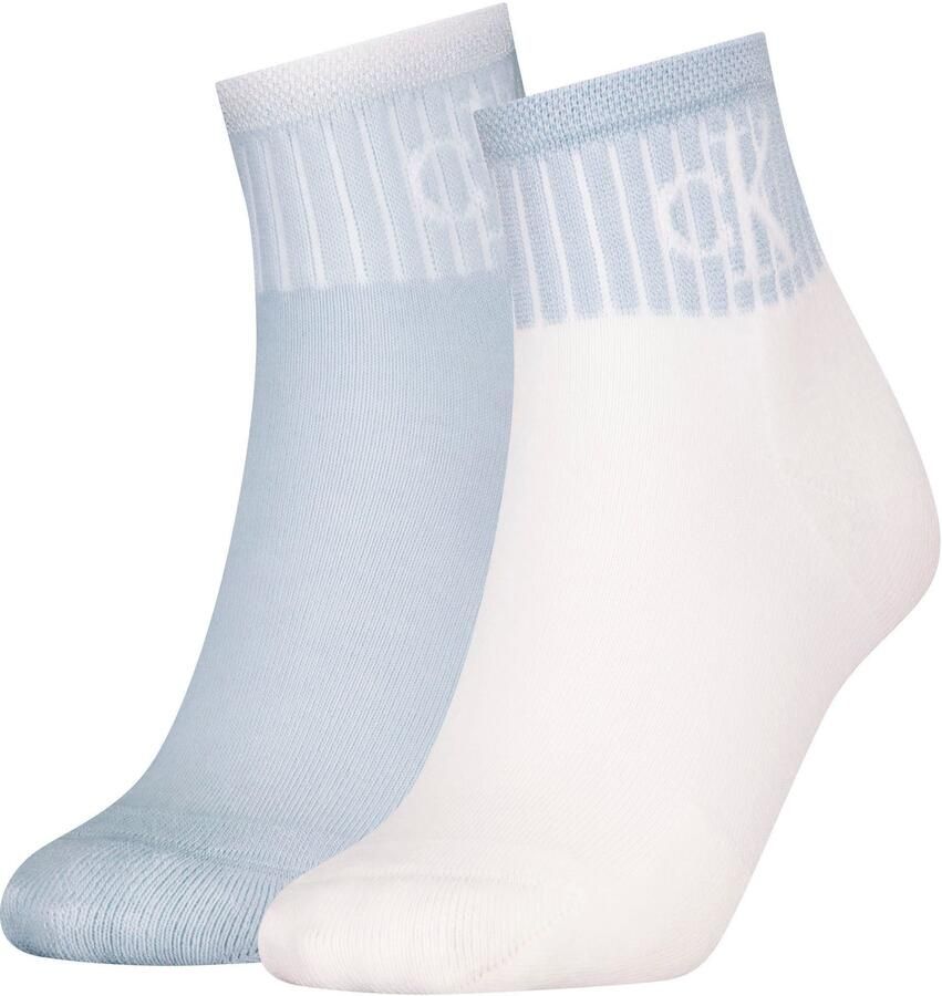 Calvin Klein Jeans Sneakersokken met elastische ribboordjes in een set van 2 paar - Foto 3