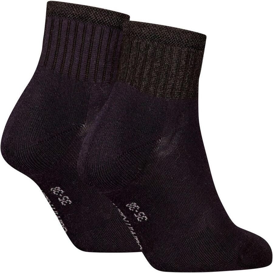 Calvin Klein Jeans Sneakersokken met elastische ribboordjes in een set van 2 paar