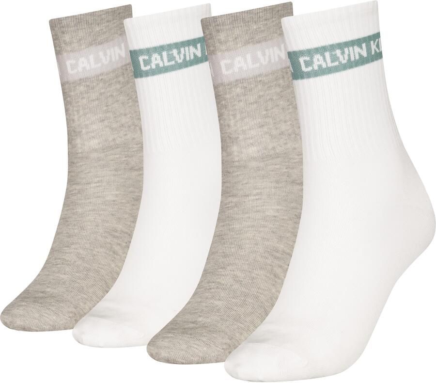 Calvin Klein Jeans Sokken CKJ WO SOCK 4P GIFTBOX STRIPE LOGO (Set van 4) - Foto 3