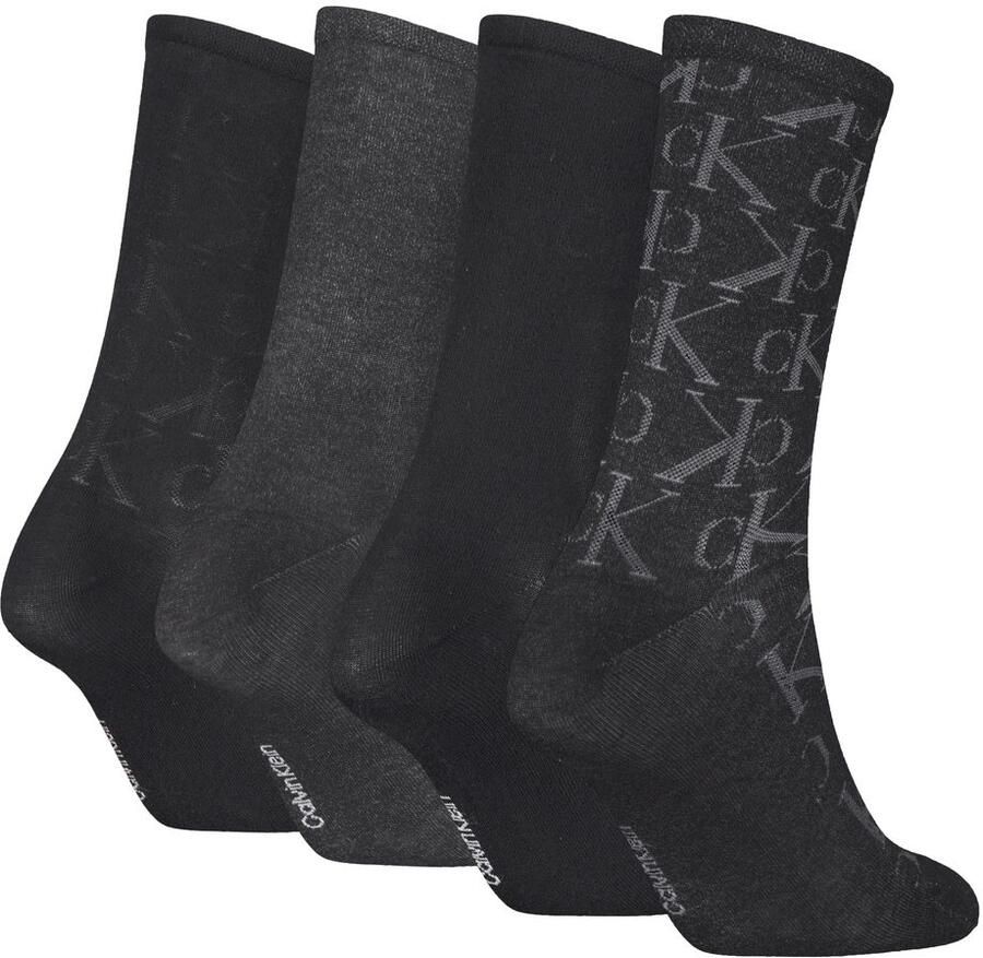 Calvin Klein Jeans Sokken CKJ WO SOCK 4P HOLIDAY PACK AOP (4 paar Set van 4)
