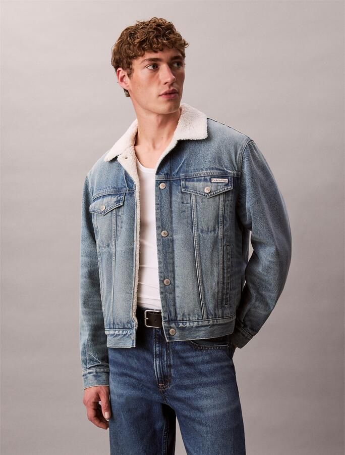 Calvin Klein Jeansjack 90S SHERPA TRUCKER TINTED THUNDR - Foto 5