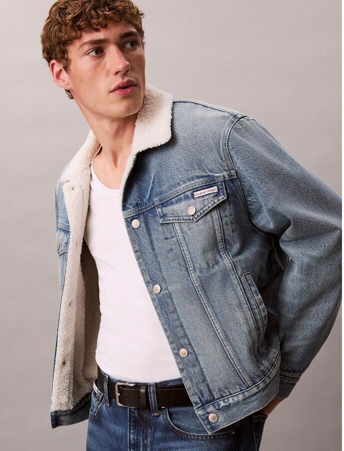 Calvin Klein Jeansjack 90S SHERPA TRUCKER TINTED THUNDR - Foto 3