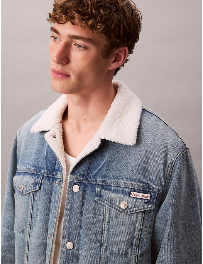 Calvin Klein Jeansjack 90S SHERPA TRUCKER TINTED THUNDR - Foto 2