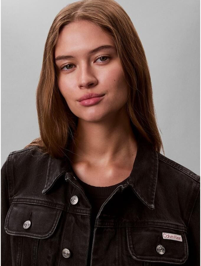 Calvin Klein Jeansjack CROP 90S smalle korte pasvorm used-washed - Foto 2