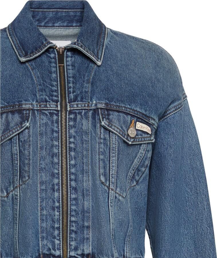 Calvin Klein Jeansjack DENIM CROPPED JACKET Met ronde hals regular fit - Foto 2