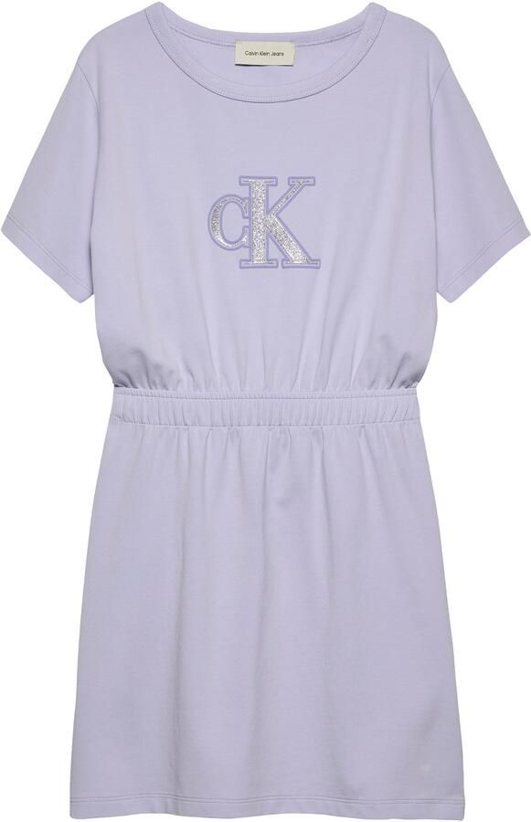 Calvin Klein Jerseyjurk MONOLOGO METALLIC T-SHIRT DRESS