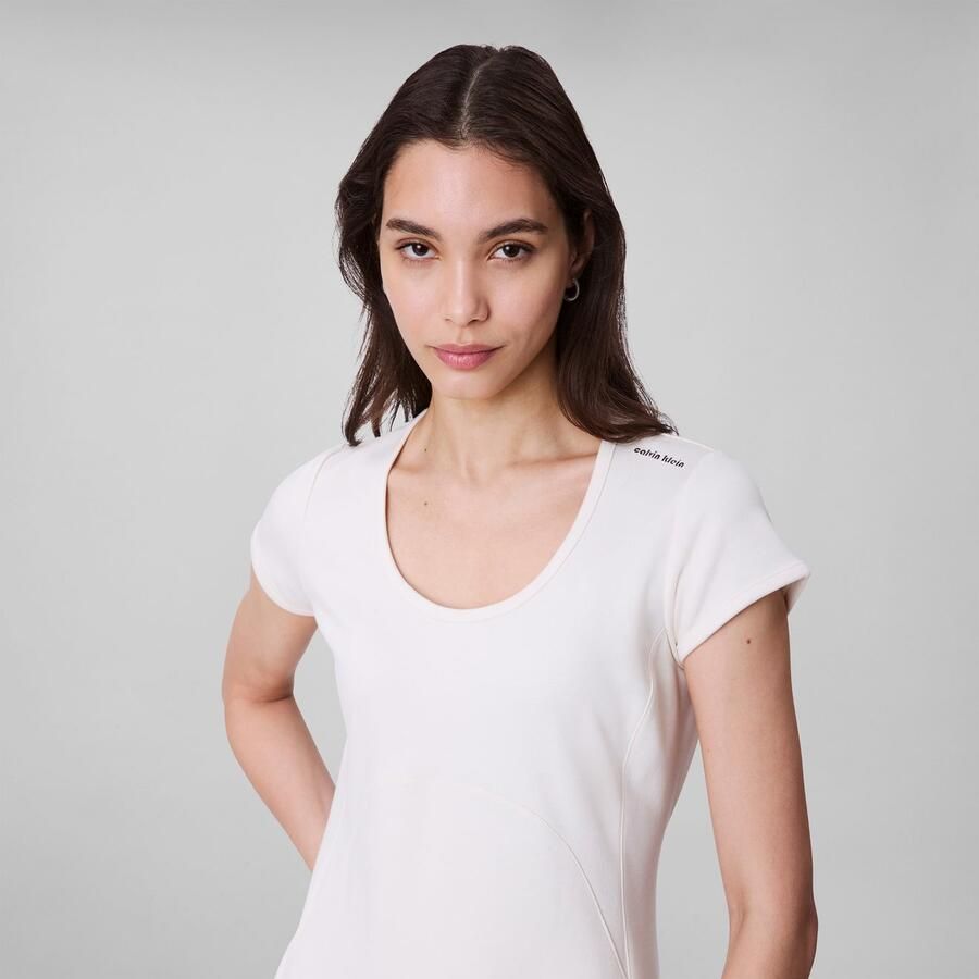 Calvin Klein Jerseyjurk PUNTO MILANO SS SCOOP NK DRESS