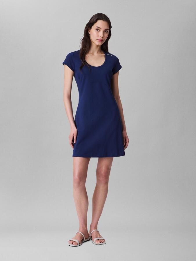 Calvin Klein Jerseyjurk PUNTO MILANO SS SCOOP NK DRESS - Foto 3